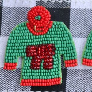 Ugly sweater christmas earrings